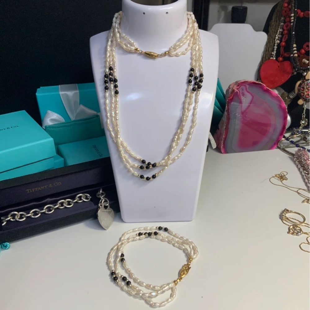 Pearl Bead Gold Set - Picture 2 of 8